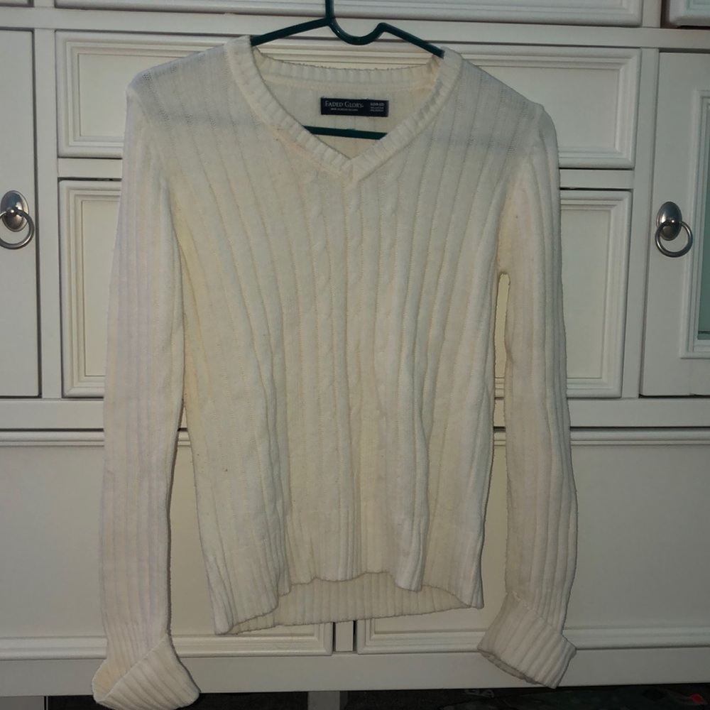 Cute white knit sweater
